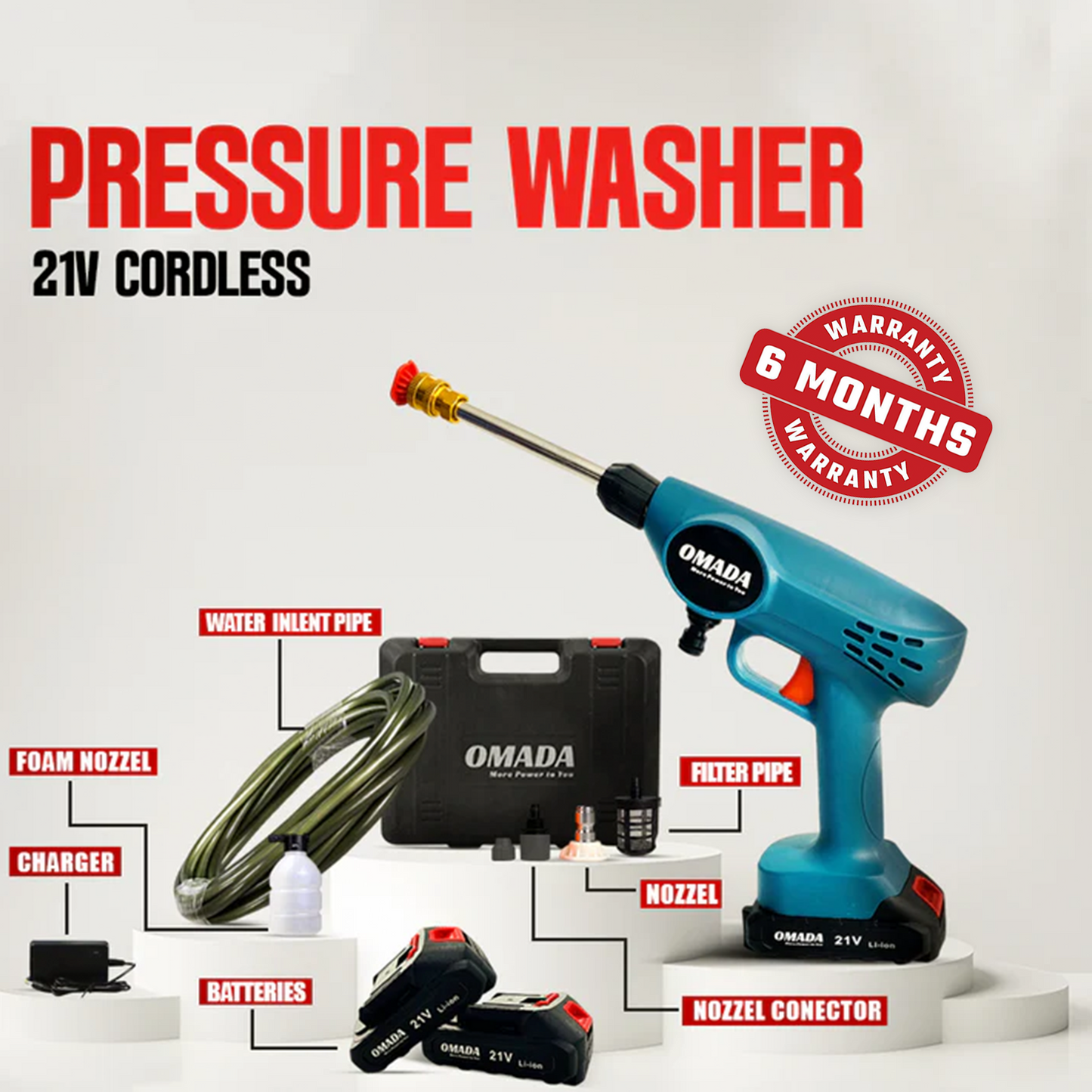 21V Cordless Pressure Washer