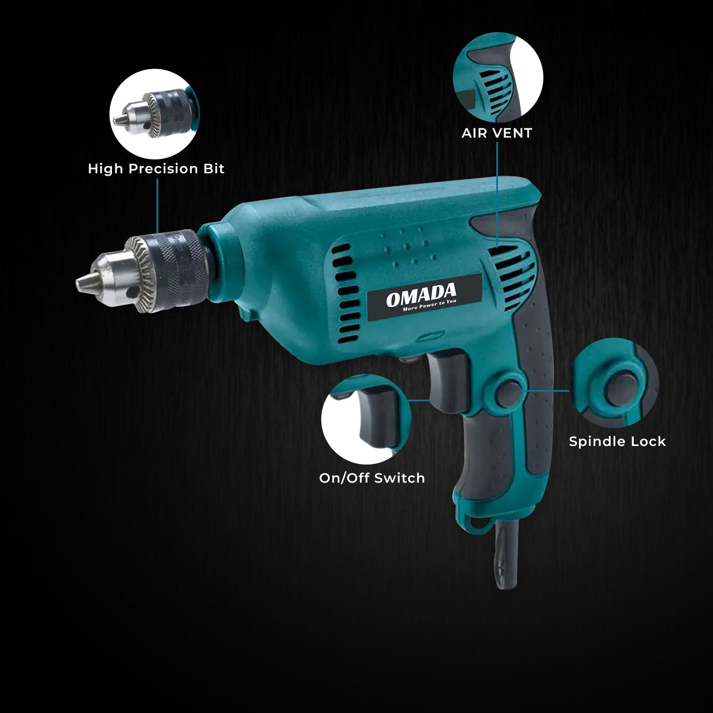 450W Corded Electric Hammer Drill