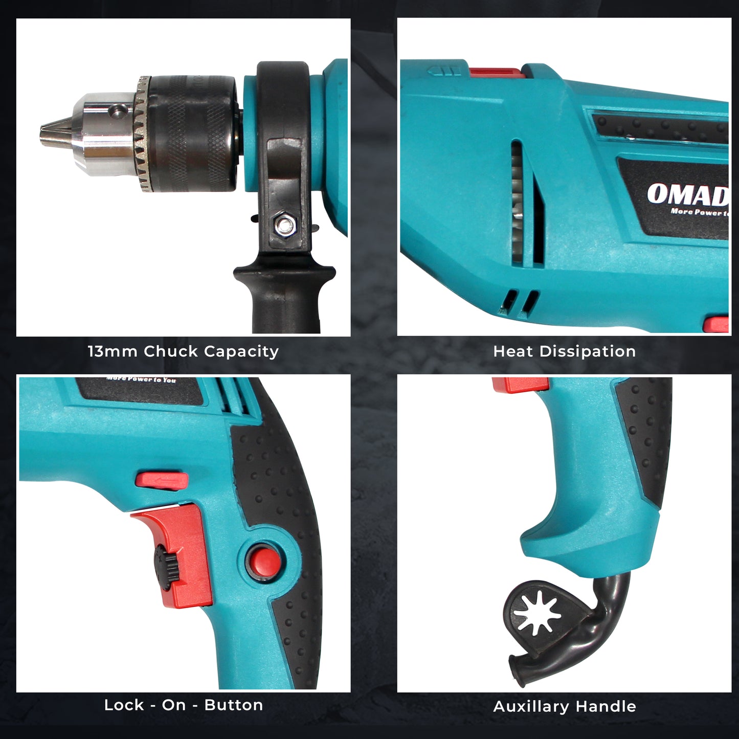 710W Corded Electric Hammer Drill.