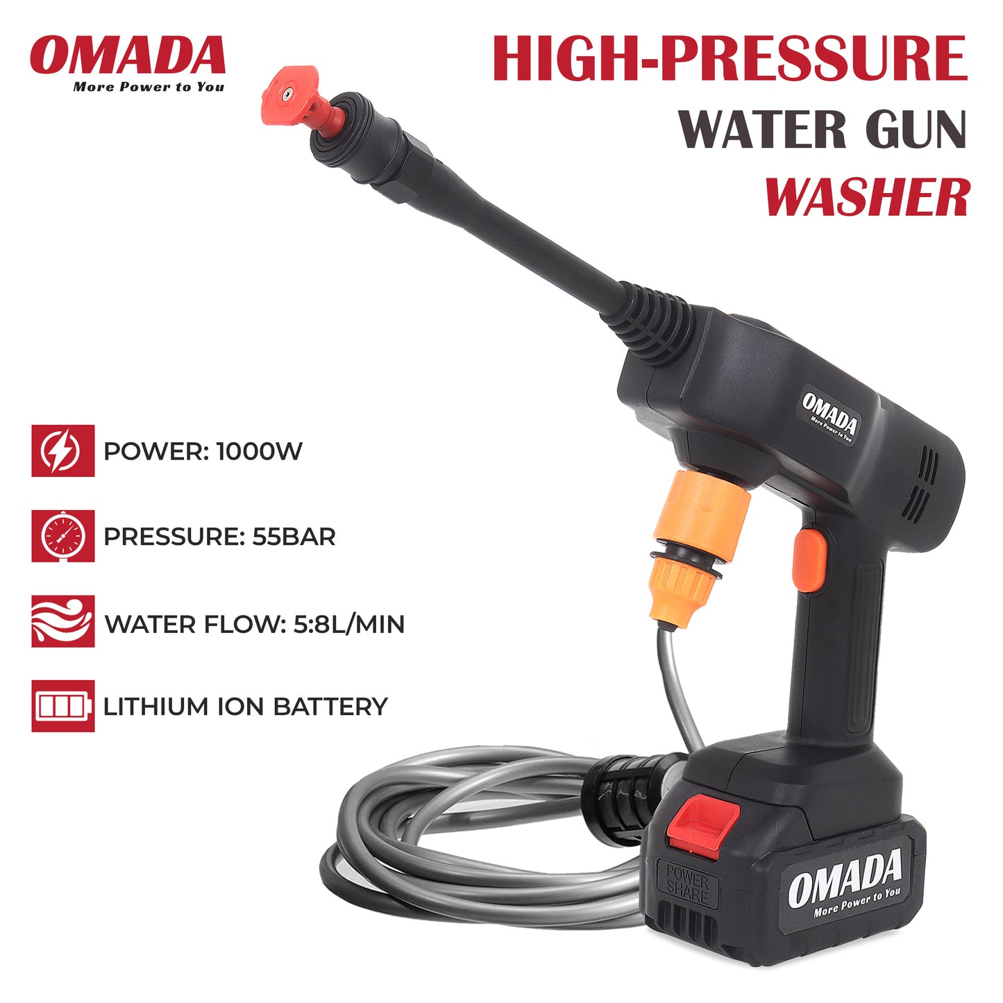 18V Cordless Pressure Washer.
