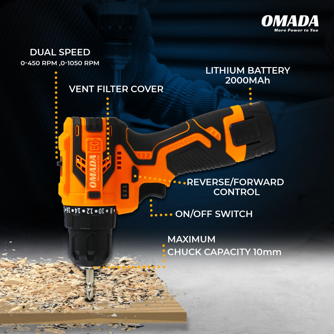 Omada 12V Power Battery Drill Machine | Hand Drill Machine