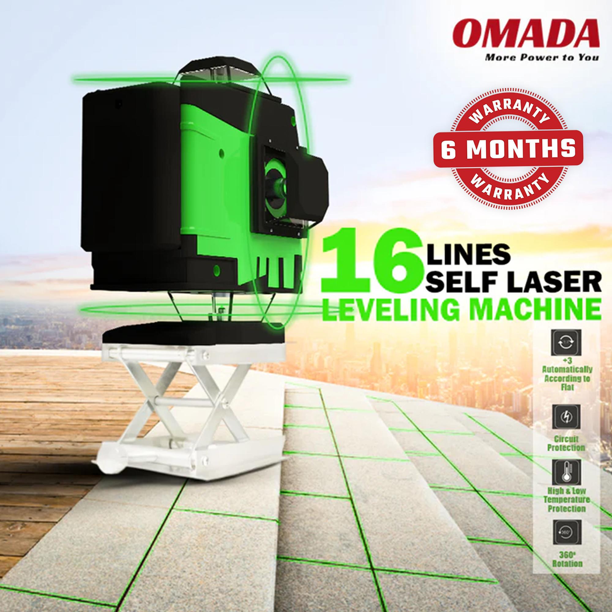 16 Lines - Self Laser leveling Machine