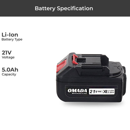 OMADA 21V 5.0A Cordless Lithium Ion Battery