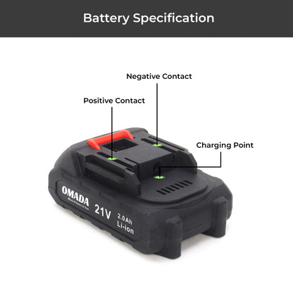 OMADA 21V Cordless Lithium Ion Battery