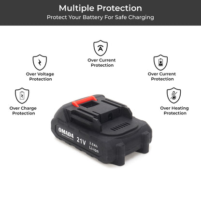 OMADA 21V Cordless Lithium Ion Battery