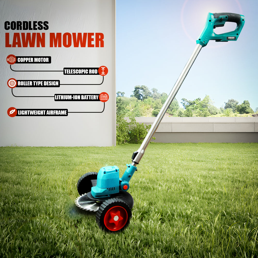 21V Cordless Lawn Mower & Grass Trimmer