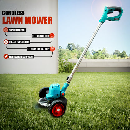 21V Cordless Lawn Mower & Grass Trimmer