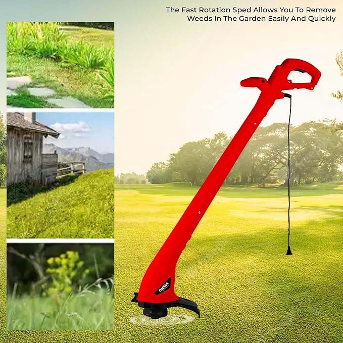 OMADA Corded String Electric Trimmer for Lawns -  Power 250W ,12500 RPM 22cm cutting width and 1m Cable Length