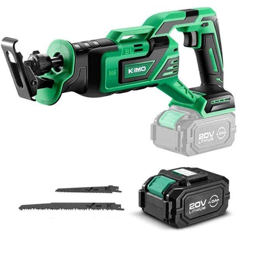 KIMO 20V Brushless Cordless Reciprocating Saw, 20V 4.0Ah Battery Powered