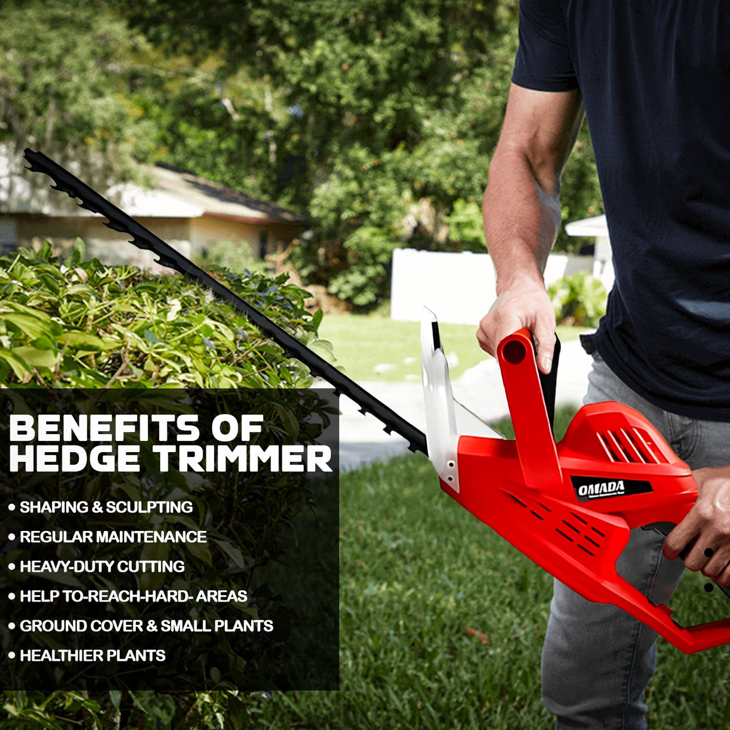 520W Corded Hedge Trimmer.