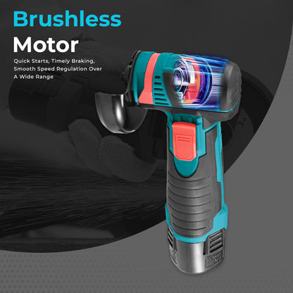 Omada 12V Lithium-Ion Brushless Cordless Mini Angle Grinder 11000 RPM