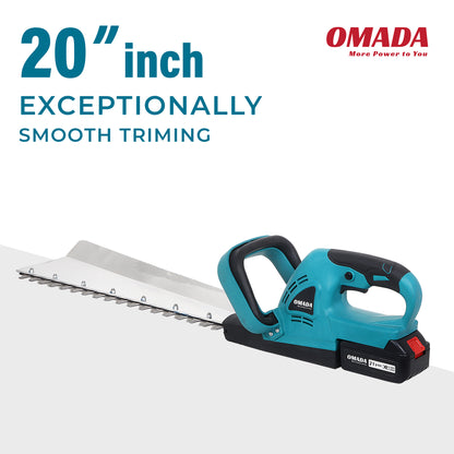 Omada 21v Single Sided Hedge Shear with Long Range Cordless Lawnmower Lightweight Hedge Cut Weed Processing Used for clearing Overgrown Leaves