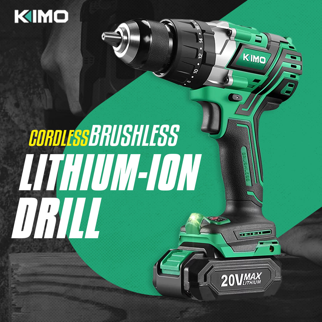 Cordless Brushless Drill 45N.M 13mm 18v Lithium-Ion Drill