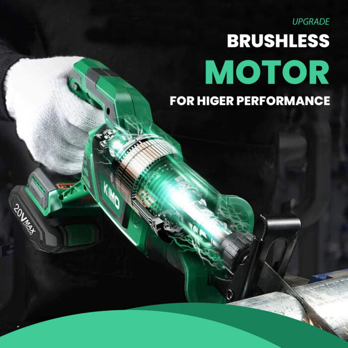 KIMO 20V Brushless Cordless Reciprocating Saw, 20V 4.0Ah Battery Powered