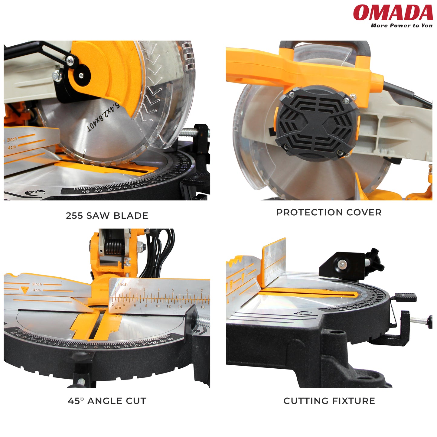 Omada 10"Miter Saw 2200W Miter Saw Machine  4600r/min