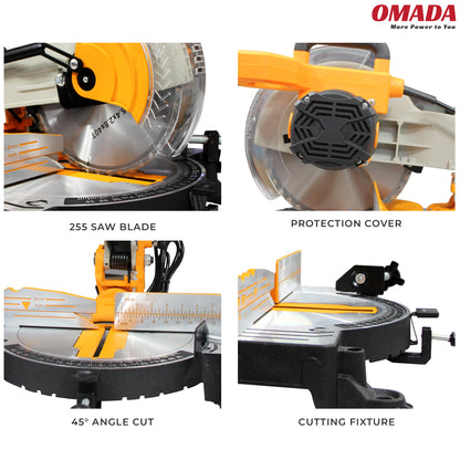 Omada 10"Miter Saw 2200W Miter Saw Machine  4600r/min