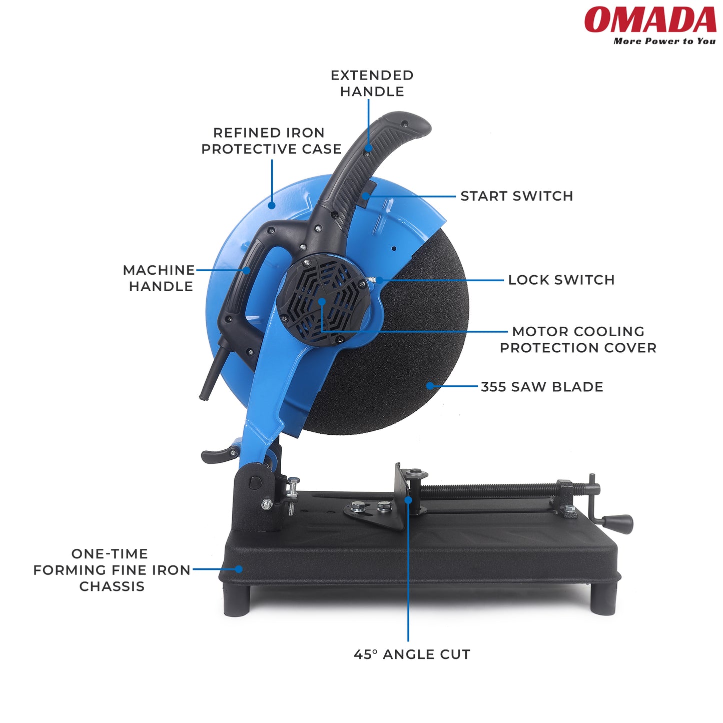 Omada 14-Inch 2100W Cut Off Machine Heavy Duty Corded Electric Chop Saw