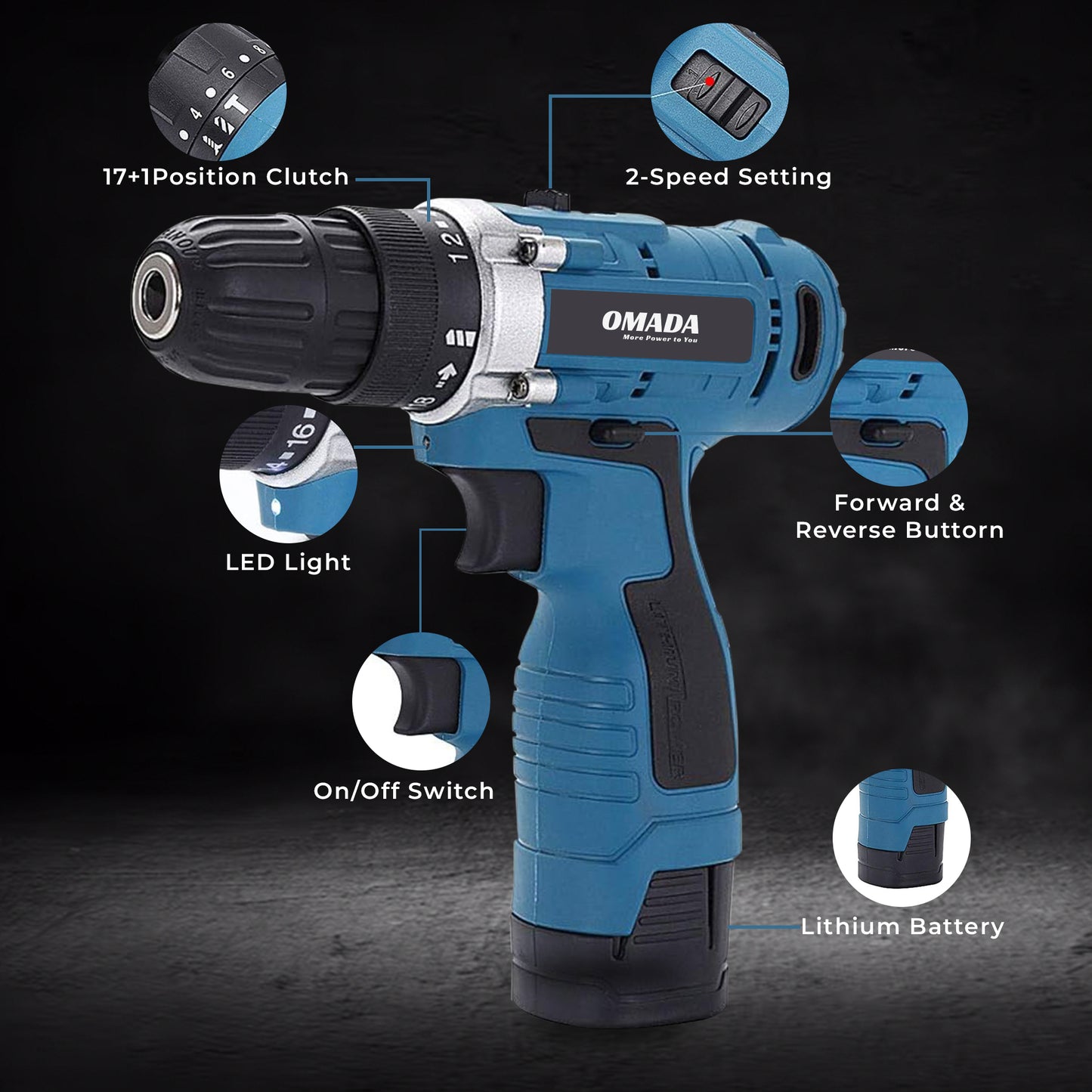 12V 1.5Ah Cordless Drill