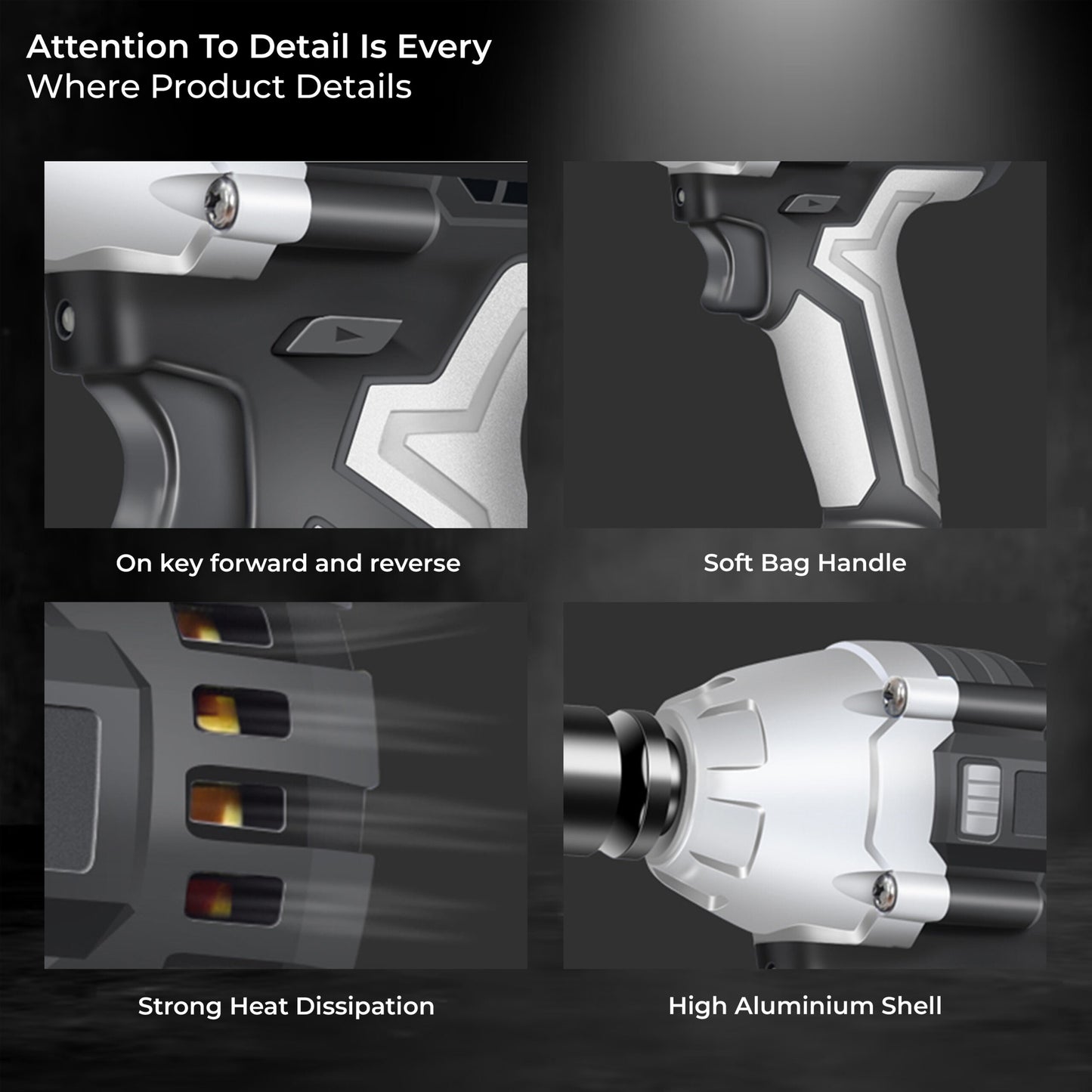 Omada 21V GT Series Heavy Cordless Impact Wrench ,Brushless Impact Gun with Battery and Charger, High Torque 380 ft-lbs 3600 RPM Impact Wrench with Fast Charger & Battery