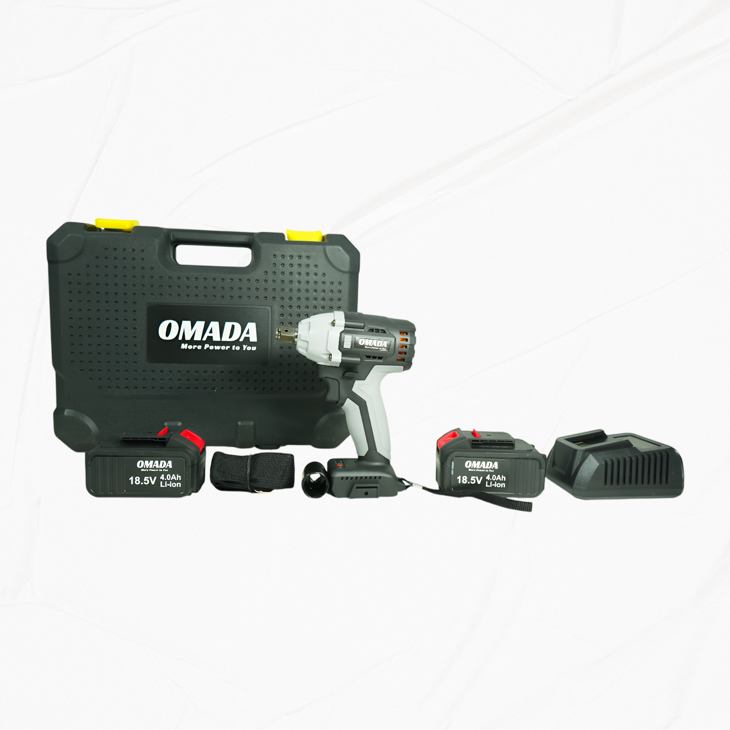 Omada Cordless Impact Wrench, Brushless Motor 18V 4.0AH 2 batteries (3-4 hours ) Torque:38 Nm