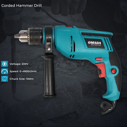 Omada 13mm Corded Hammer Drill Machine