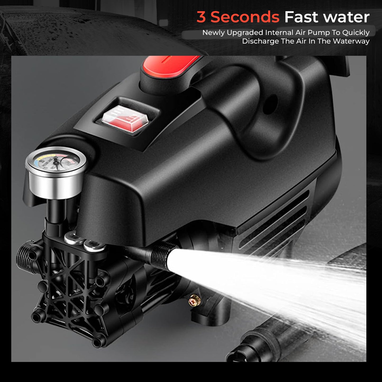 Omada Car Washer high Pressure Pump 220V, 1800W, 14 Bar, 320L/H Water Flow Rate