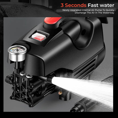 Omada Car Washer high Pressure Pump 220V, 1800W, 14 Bar, 320L/H Water Flow Rate 3190 PSI Water Pressure, 7 Meters Outlet Hose, Portable Car Pressure Washer for Car Bike and Home Cleaning