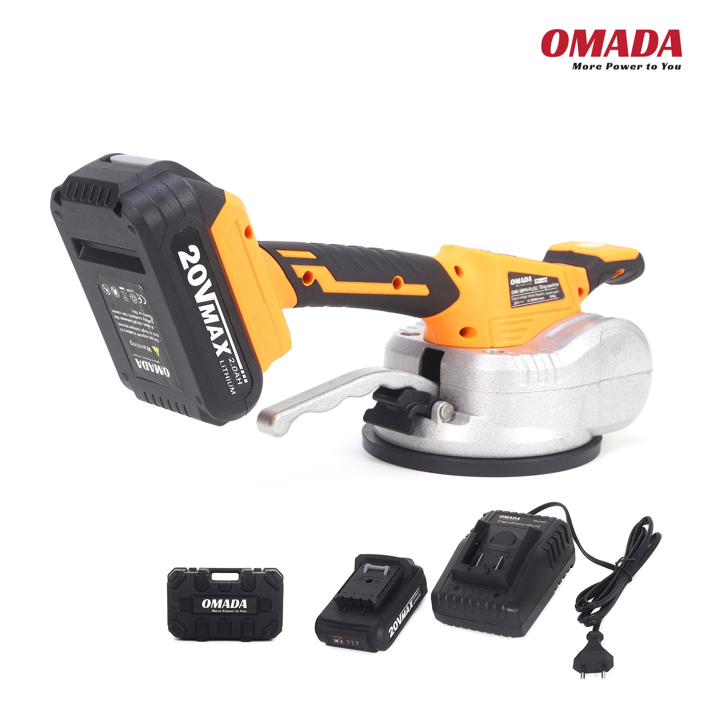 Omada 20V Cordless Tile Installation Machine/Tile Vibration Machine High-Power Paving Brick Wall Tiles Automatic Paving Tool [Battery Included]