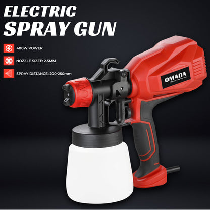 Corded Electric Spray Gun- 400 Watt HLVP Painting Machine with a Copper Nozzle