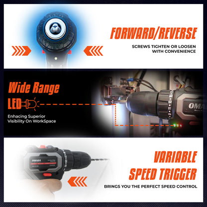 Omada 12V Cordless Impact Drill