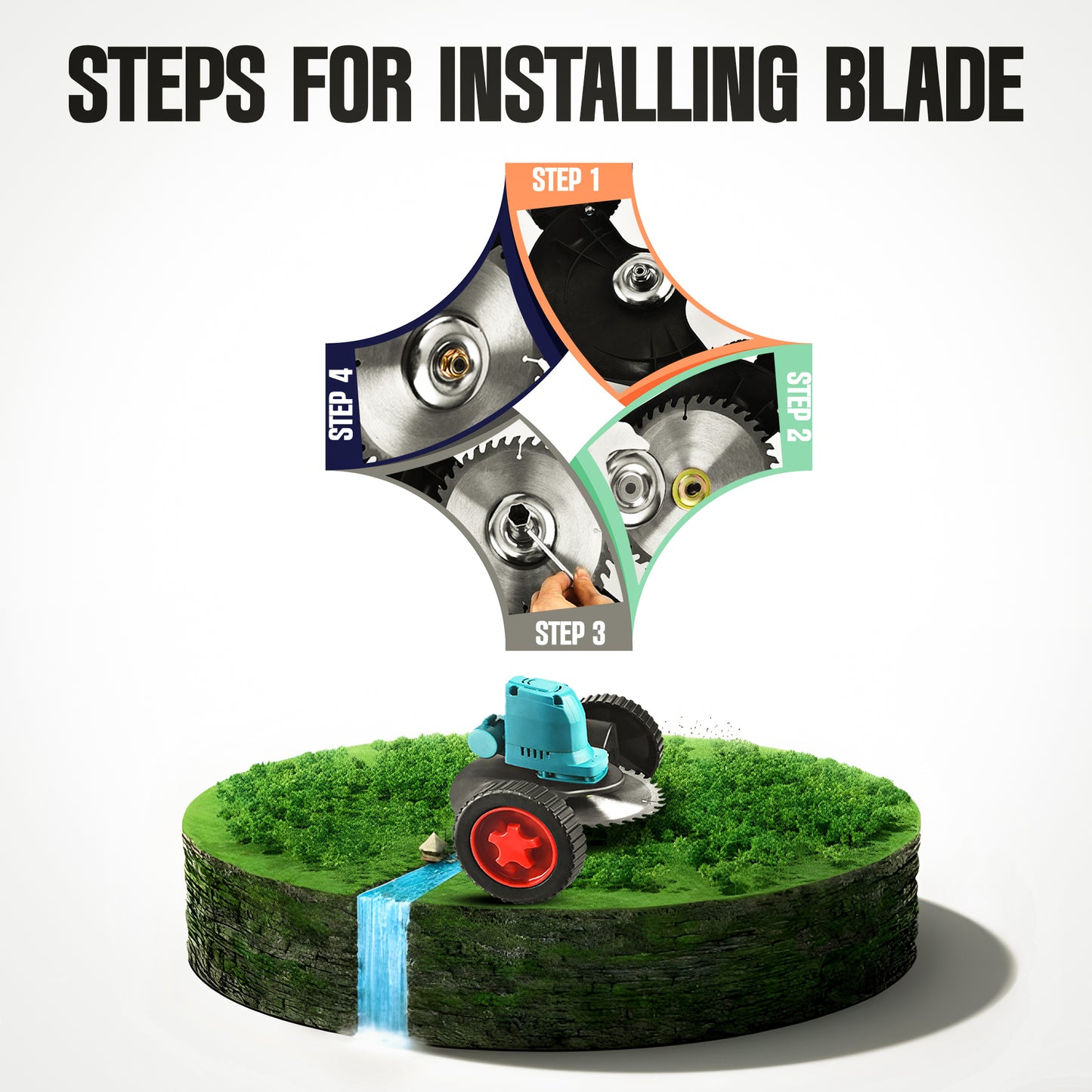 21V Cordless Lawn Mower & Grass Trimmer