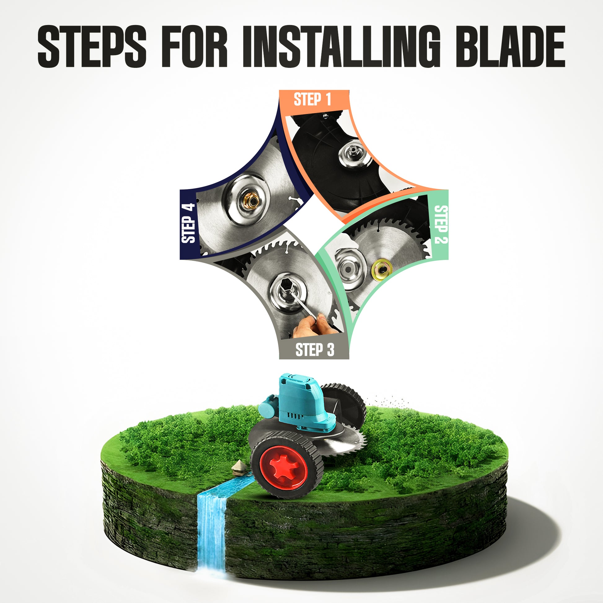 21V Cordless Lawn Mower & Grass Trimmer