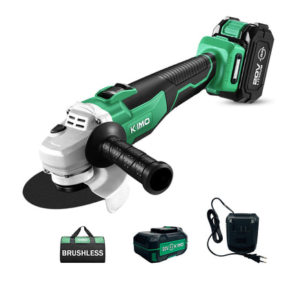 KIMO 20V Cordless Angle Grinder 4.0Ah Li-Ion Battery & Charger