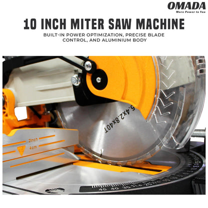 Omada 10"Miter Saw 2200W Miter Saw Machine  4600r/min