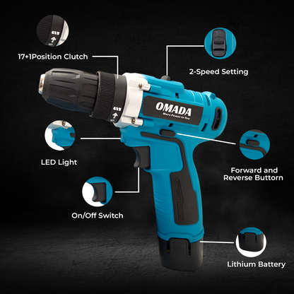 12V 1.5Ah Cordless Drill