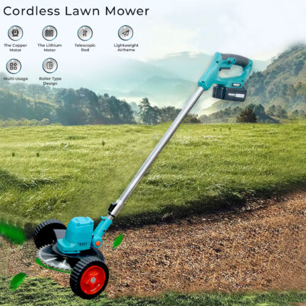 21V Cordless Lawn Mower Stringless Trimmer Edger Tool